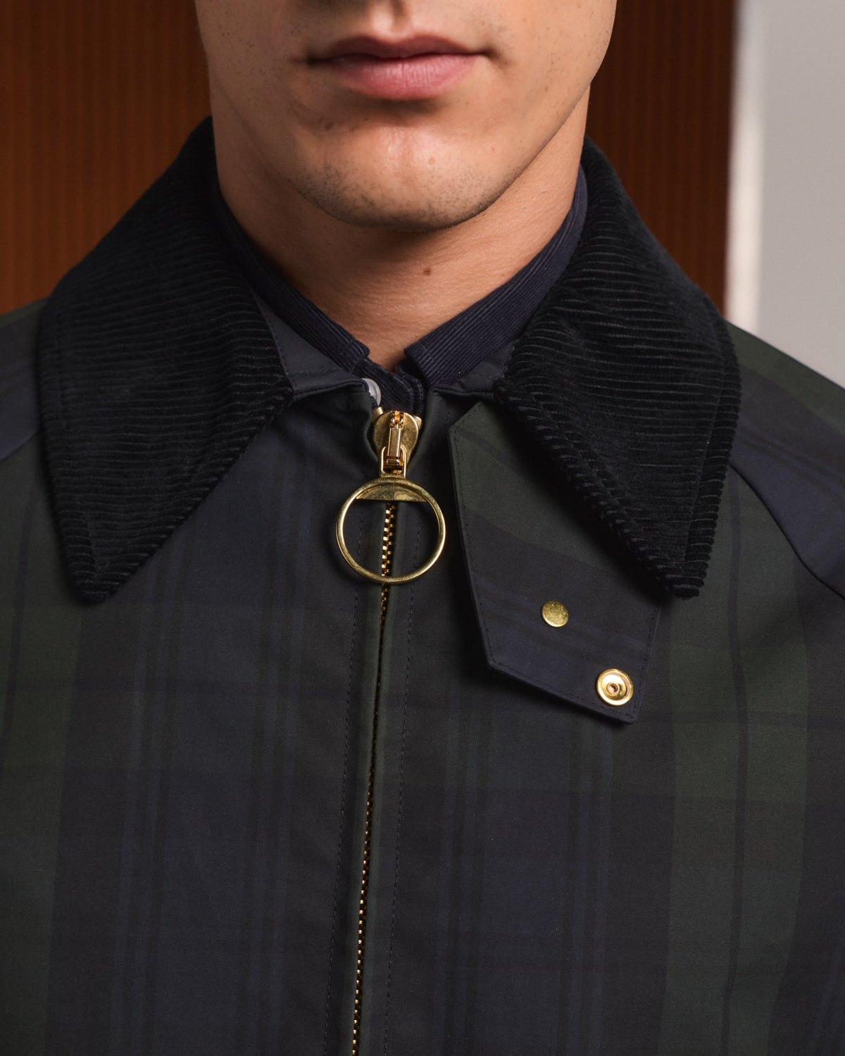 Blouson en coton ciré à motif tartan Black Watch - 2
