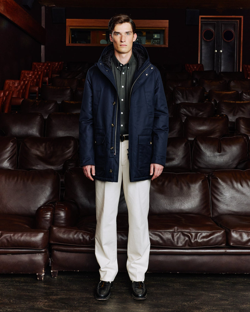 Parka en coton marine 100% naturelle - 1