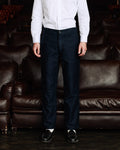 Pantalon casual en coton marine - 1