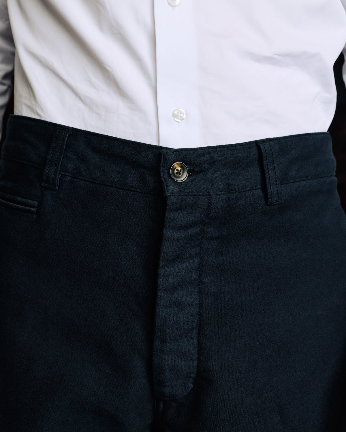 Pantalon casual en coton marine - 2
