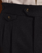 Pantalon à pinces en laine Loden vert - 6