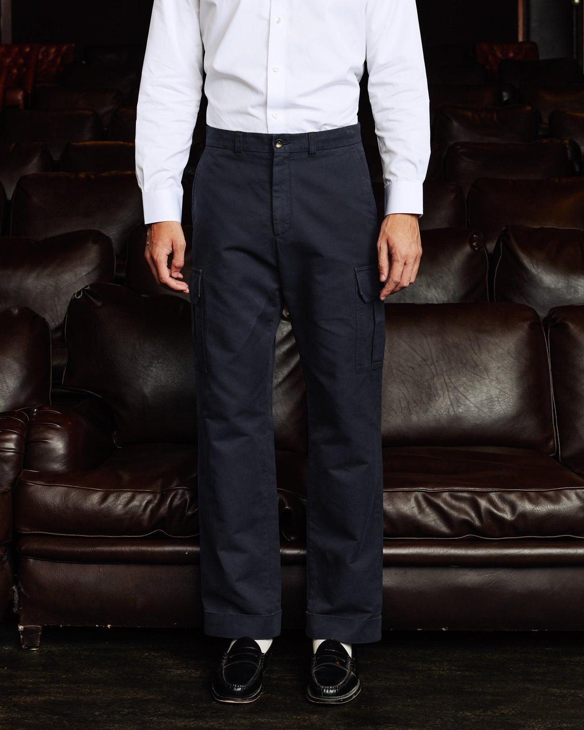 Pantalon cargo en coton beige - 3