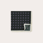 Pochette en soie verte à motifs - 2