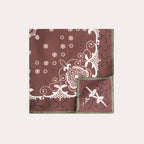 Pochette en soie bordeaux à motifs - 2