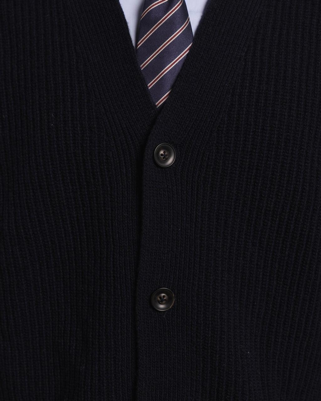 Cardigan en laine extrafine marine - 2