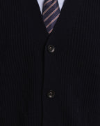 Cardigan en laine extrafine marine - 2