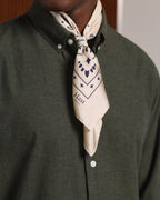 Chemise en flanelle verte à micro-chevrons - 2