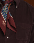Chemise décontractée en velours côtelé bordeaux - 2