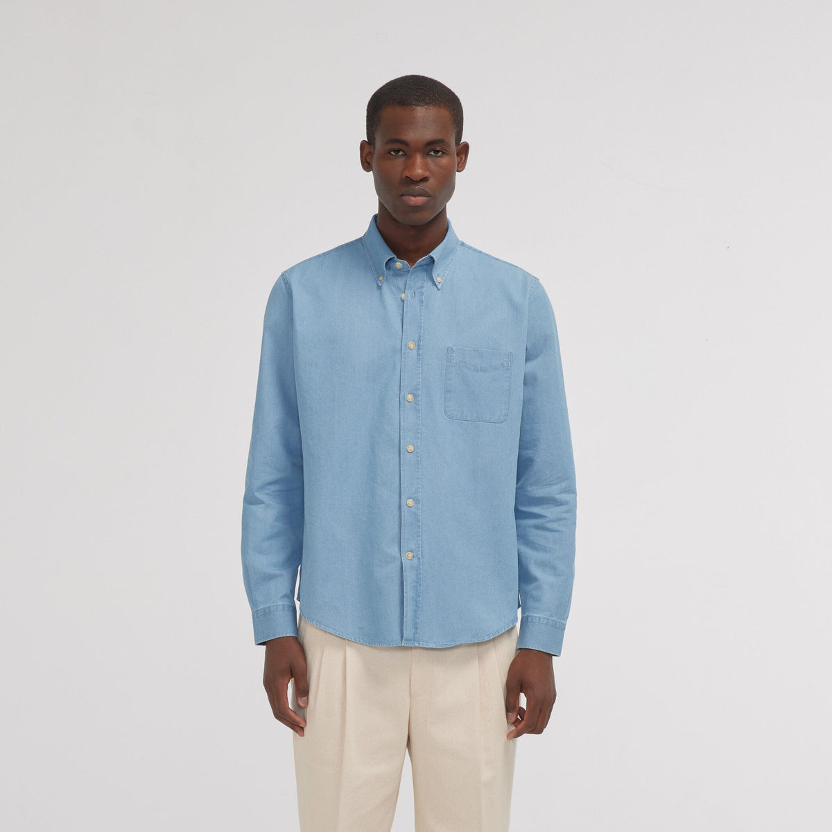 Chemise en denim bleu foncé - 3
