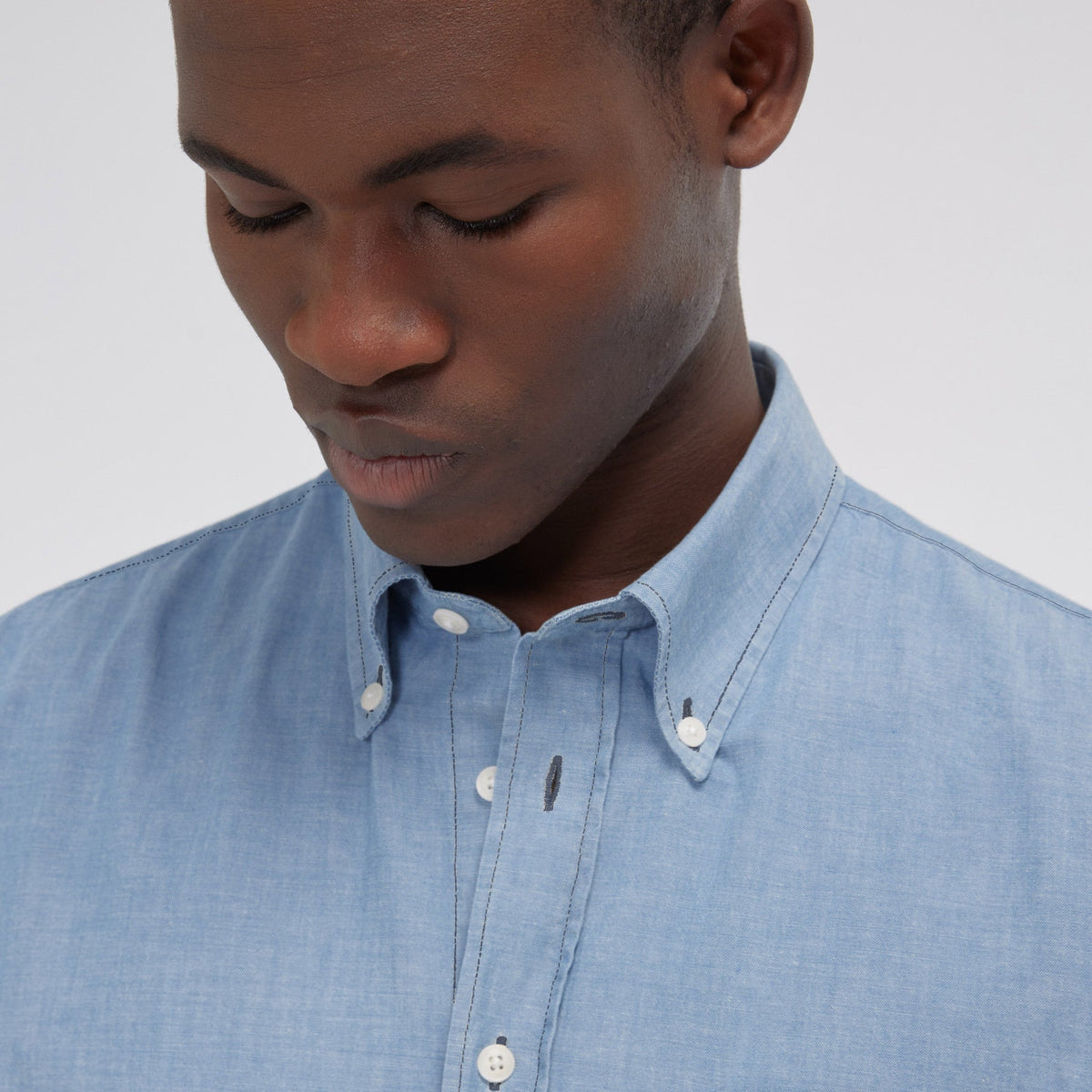 Chemise en chambray bleue - 2