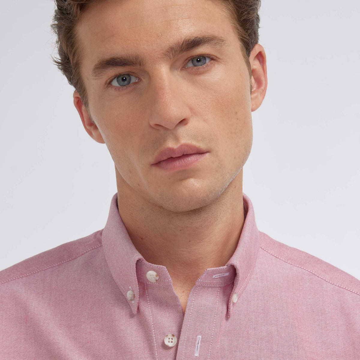 Chemise en oxford bordeaux - 2