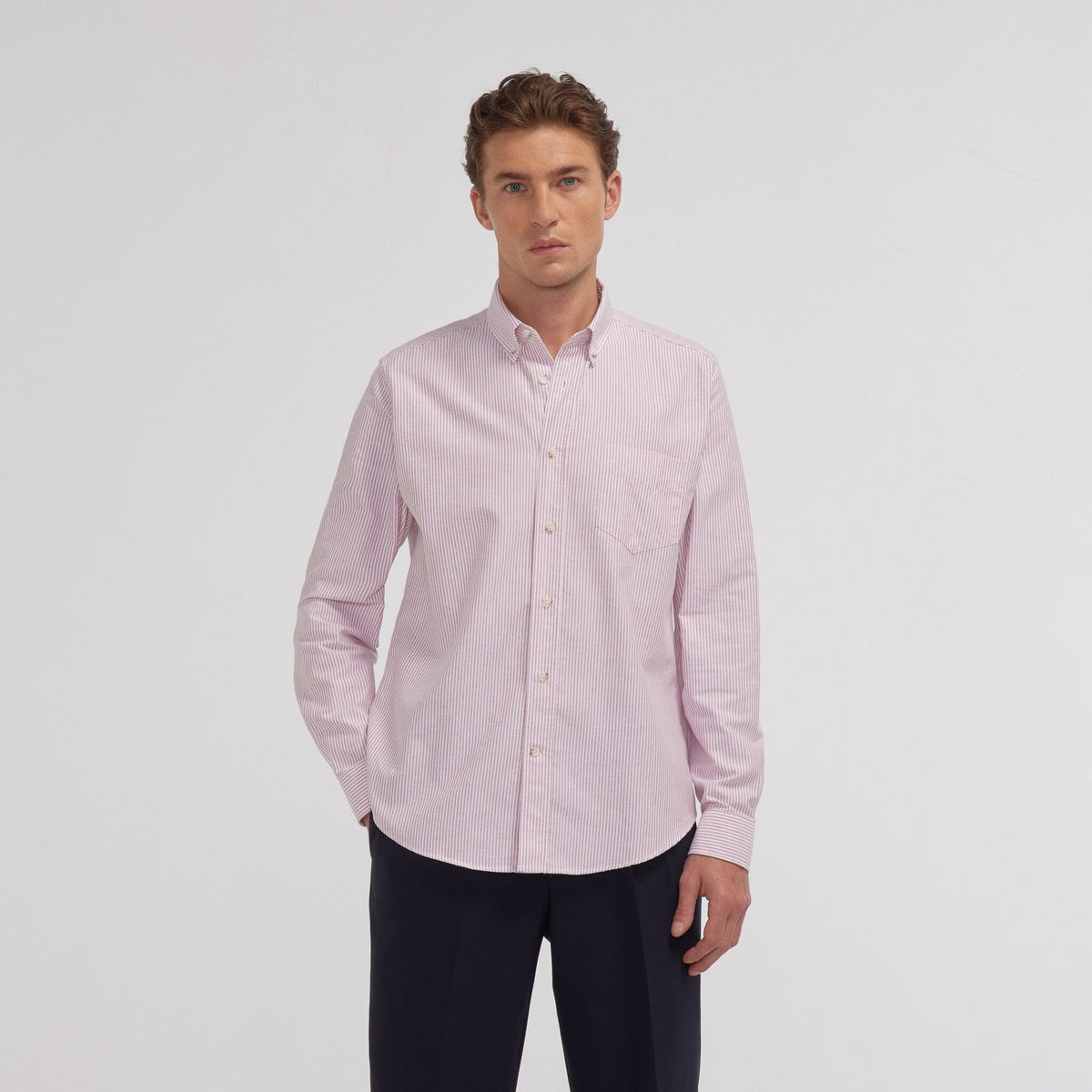 Chemise en oxford à rayures vertes - 5