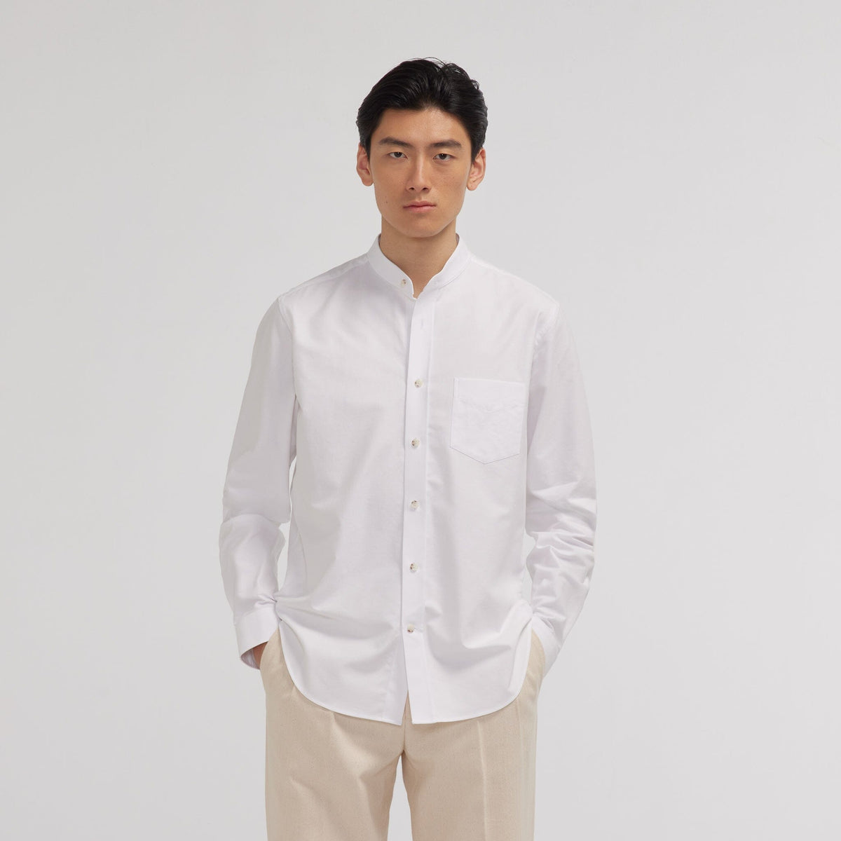 Chemise en oxford bleu ciel - 3