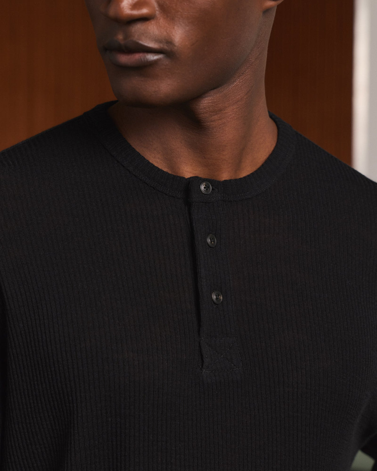 Henley en laine noire - 2