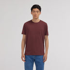 Tee-shirt en coton biologique prune - 1