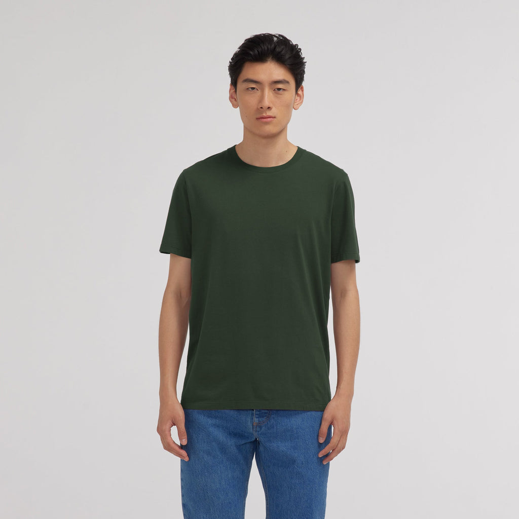 Tee-shirt en coton vert - 1
