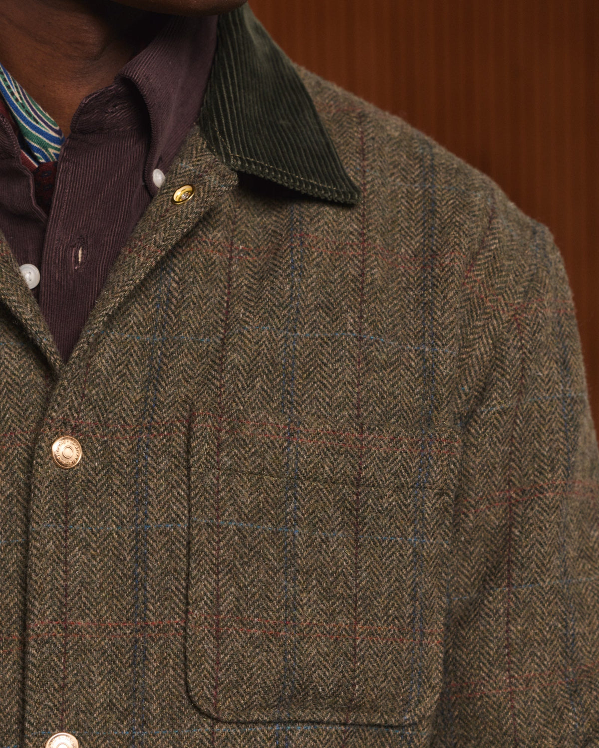 Veste en tartan vert Halley Stevensons - 4