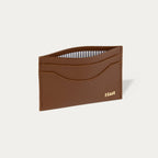 Porte-cartes marron en cuir grainé - 2